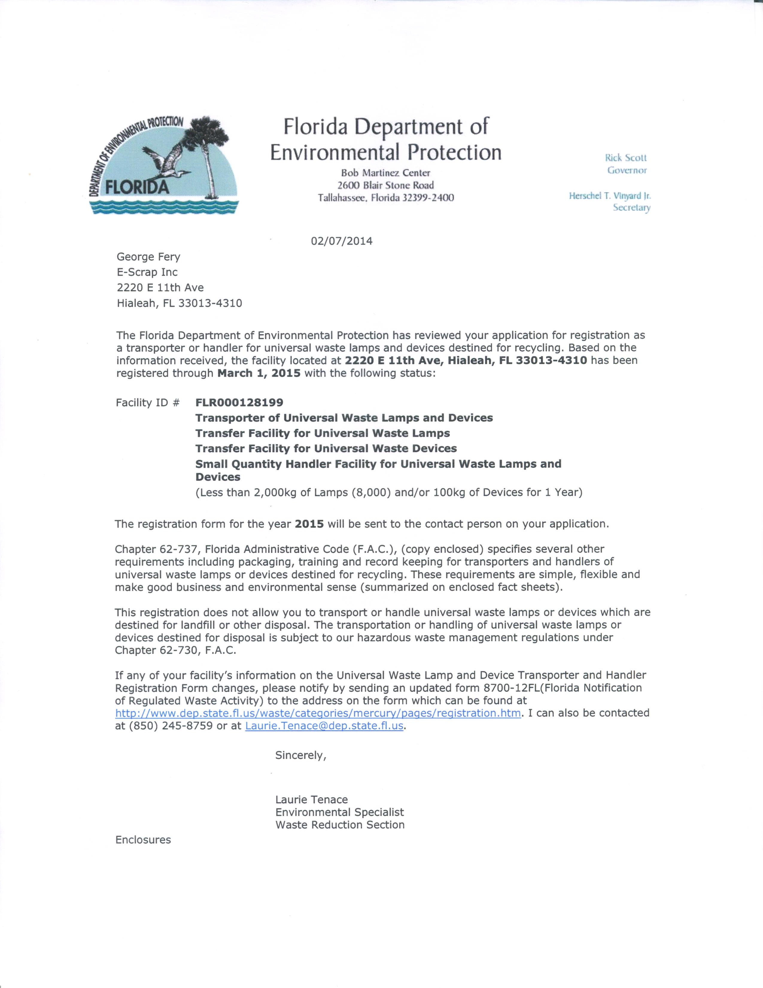 EScrap Regulatory Compliance